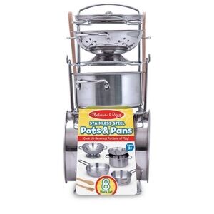 Melissa & Doug Silver Play Kitchen Cookware Set